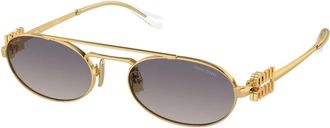 Miu Miu MU 54Zs Zonnebril - Dames - Zonnebrillen - Geel - 53 MM - Accessoires