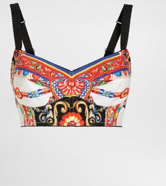 Dolce & Gabbana Carretto-print Poplin Top - Woman Shirts And Tops Multi-colored 36