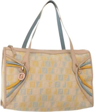 Fendi Pre-owned Shoulder Bags, female, Multicolor, Size: ONE SIZE Pre-owned Canvas Shoulder Bag