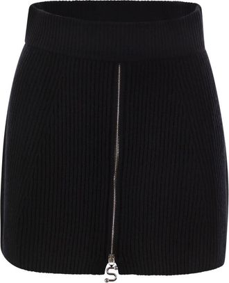 Max Mara Womens Refolo - Wool And Cashmere Skirt - Black - Size X-Small