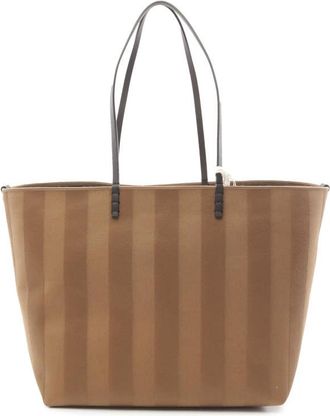 Fendi Pre-owned Fendi Large Zucca Canvas Pequin Striped Reversible Roll Tote Ladies MW63MTXD0I5JFSM2