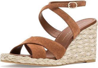 Stuart Weitzman Alyssa Wedge Womens Wedge Shoes Luxe Saddle : 9.5 M, Leather/Suede