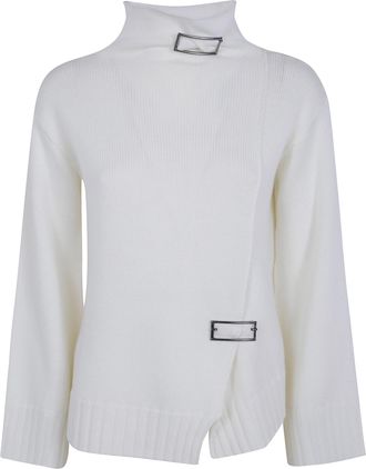Pierantonio Gaspari Sweater With Buckles 1V6817m. Qa8 V02 Milk