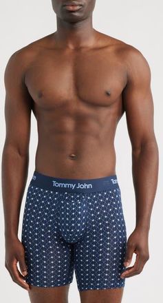Tommy John Second Skin 6-Inch Boxer Briefs in Dress Blues Geo at Nordstrom, Size Xx-Large