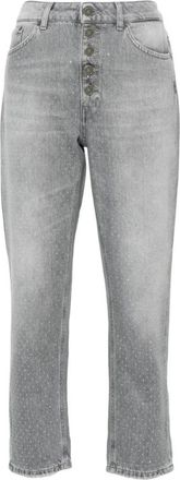 Dondup Top 5-Pocket broek in Navy - Dames - Slim Fit Jeans - Grijs - W25 - Jeans