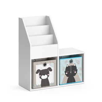Vicco Estanter&iacute;a Infantil Luigi, Blanco, 72 X 79 Cm Mini, Con 2 Cajas Plegables Opc.4 Vicco