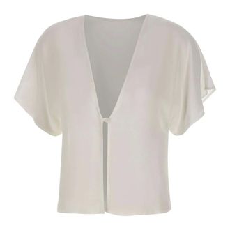 Kaos Blouses, female, White, Size: XL V-neck Shrug