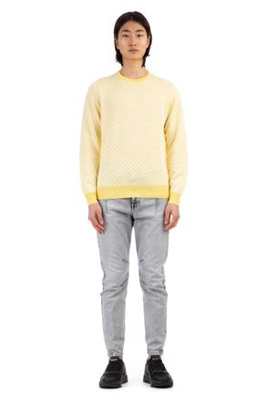 Drumohr Linen-Cotton Biscottino Crewneck Sweater