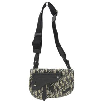 Dior Pre-owned Saddle Oblique Jacquard Messenger Bag - Heren - Pre-owned - Beige - Maat: ONE Size