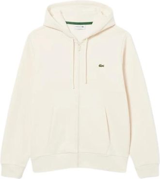 Lacoste Pile Hooded Zip Sweatshirt - Heren - Vesten met rits - Beige - 2XL - Hoodies & sweatvesten