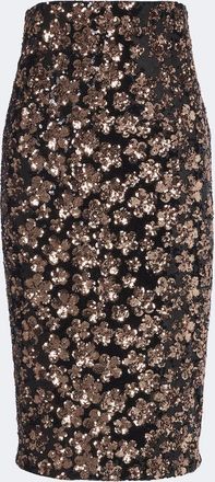 Max Mara Floral sequined midi skirt