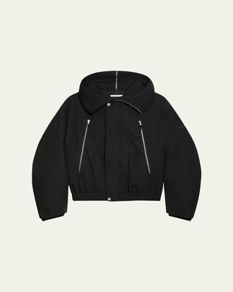 Helmut Lang Mens Hooded Astro Bomber Jacket