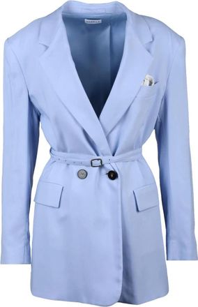 Marella Manisa Giacca Doppiopetto - Dames - Blazers - Blauw - M - Leer - Jassen