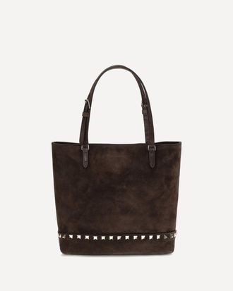 Valentino Garavani Small Rockstud suede Tote Bag Female UNI