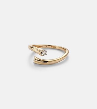 Roxanne First Anello Shooting Star in oro 14kt con diamanti