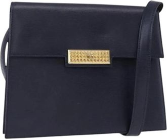 Dior Pre-owned Vintage Schoudertas - Dames - Vintage Schoudertas - Blauw - ONE Size - Leer - Vintage