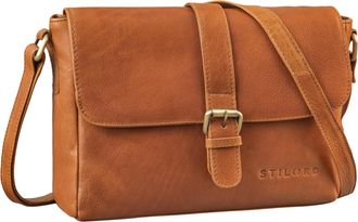 STILORD Letizia Womens Leather Crossbody Handbag with Magnetic Flap Closure Genuine Leather Shoulder Bag, Adjustable Strap, Compatible with DIN A5 Documents, 