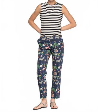 Vilagallo Tiffany Straight Leg Pants In Jungle Disco
