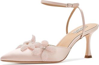 Badgley Mischka Whitman Womens Shoes Champagne Satin : 6.5 M, Textile