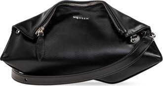 Alexander McQueen Manta Clutch - Dames - Clutches - Zwart - ONE Size - Leer - Tassen