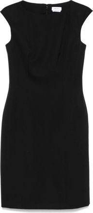 Alexander McQueen Zwarte Mouwloze Knielange Jurk - Dames - Korte kleedjes - Zwart - M - Kleedjes