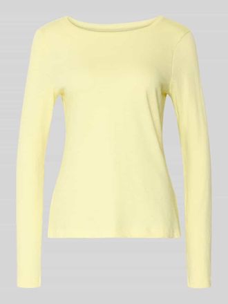 Tom Tailor Regular Fit Langarmshirt aus Bio-Baumwoll-Mix in Hellgelb, Gr&ouml;&szlig;e XXL