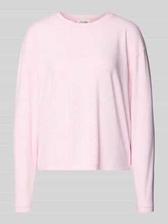 American Vintage American Vintage Longsleeve mit geripptem Rundhalsausschnitt in Hellrosa Melange, Gr&ouml;&szlig;e XS/S
