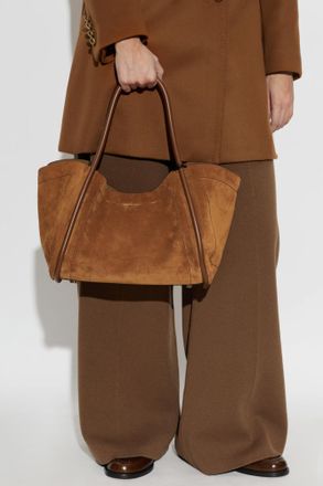 Max Mara Suede Tote Bag Marine, Womens, Brown