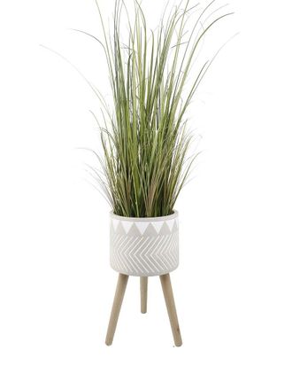 Flora Bunda 5Ft Onion Grass in 12in Railroad Fiberglass on Stand
