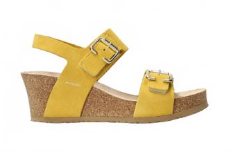 Mephisto Womens Lissandra Wedge Sandals In Yellow