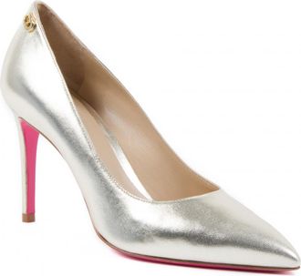 Dee Ocleppo Womens Office Party Pump - Platin - Gold Leather - Size UK 4