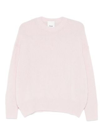 Allude crewneck long-sleeve sweater - women - Cashmere - S - Pink