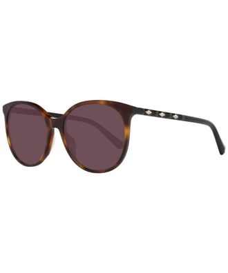 Swarovski Round Womens Dark Havana Brown Gradient Sunglasses - One Size