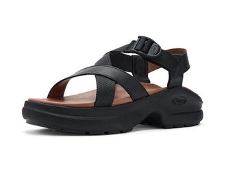 Chaco Cushform Womens Sandals Black : 12 B - Medium, Leather