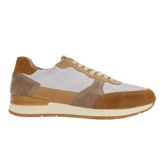 Dune London Heren Treaty Su&egrave;de platte schoenen met structuur (Taupe)