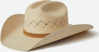 Brixton Unisex Laredo Panama Straw Cowboy Hat In Beige