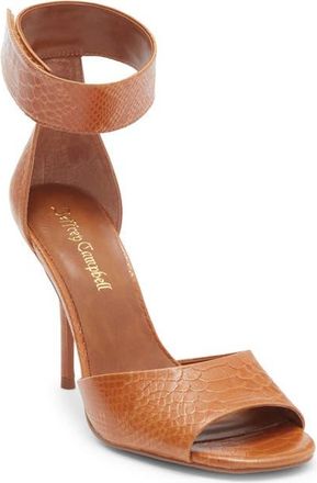 Jeffrey Campbell La Vida Ankle Strap Sandal in Tan Snake at Nordstrom, Size 6.5