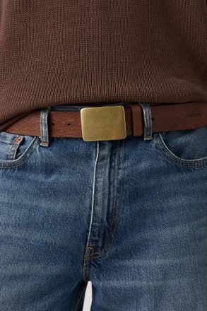 Levi's Ryder Plaque Buckle Belt - Men - 100 - Brown / Chocolate Martini