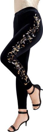 Roaman's Velour Legging in Metallic Sequin at Nordstrom, Size 20