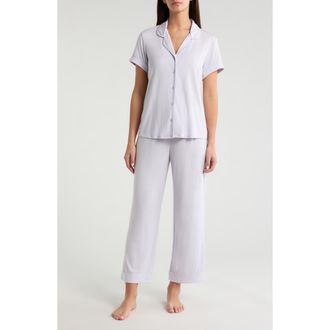 Nordstrom Moonlight Eco Crop Pajamas in Purple Puff at Nordstrom, Size X-Small