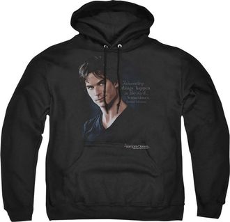Gildan Vampire Diaries Sometimes Adult Pull Over Hoodie / Hooded Sweatshirt