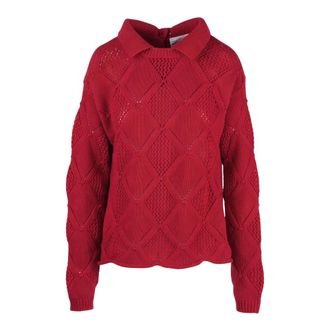 Semicouture Jersey de punto con cuello redondo - Knitwear - Mujer - Rojo - S