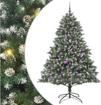 vidaXL &Aacute;rbol De Navidad Artificial Verde 210 Cm Pvc, Pl&aacute;stico Y Acero Vidaxl
