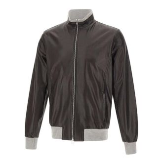 Barba Leather Jackets, male, Brown, Size: XL Fox Jacket
