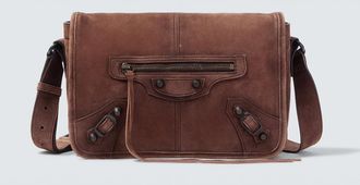 Balenciaga Le City Small suede messenger bag