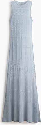 H&M Crochet-look Maxi Dress in Light Blue at Nordstrom, Size Xx-Small