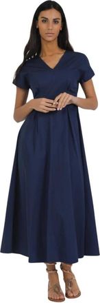 Aspesi Elegante Jurk voor Vrouwen - Dames - Casual kleedjes - Blauw - S - Kleedjes