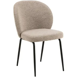ebuy24 SEDIA IMBOTTITA Patricia, beige scuro, GAMBE IN METALLO