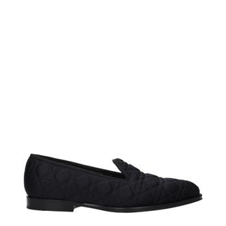 Dior Herrens Stoffhausschuhe Schwarz