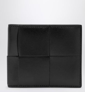 Bottega Veneta Black Cassette bi-fold wallet with coin pouch